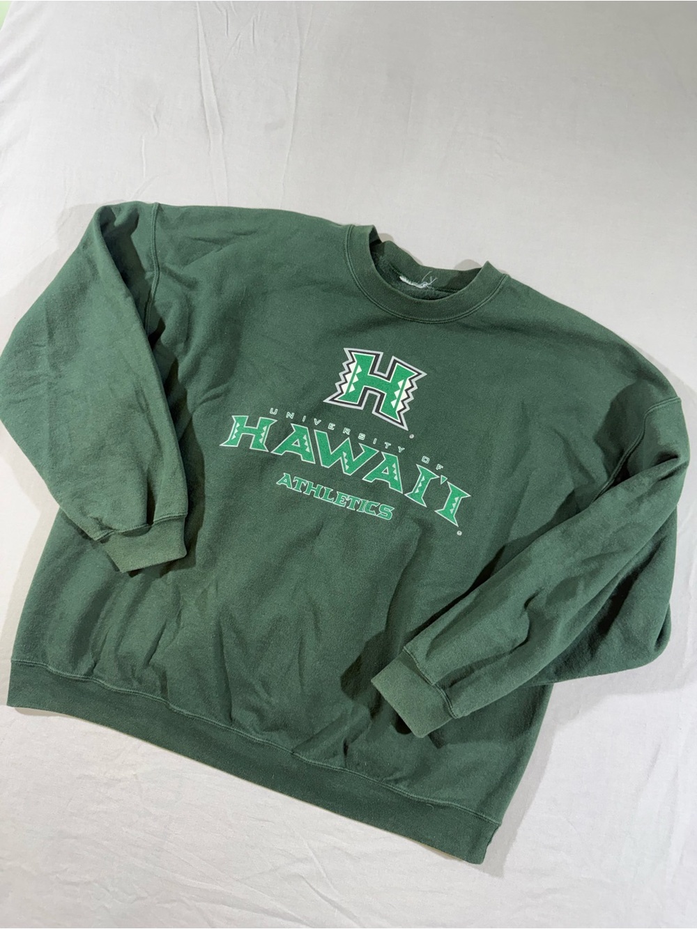 Vintage University of Hawaii Athletics Green Crewneck Sweatshirt